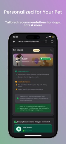 Pawdi - Pet Food Scanner iPhone screenshot