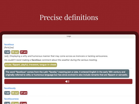 Lngo: The People's Dictionary iPad screenshot 2 - Education app