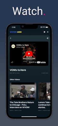 WVON 1690AM iPhone screenshot