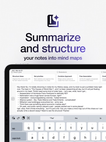 Parcae: Mind Map AI Generator iPad screenshot