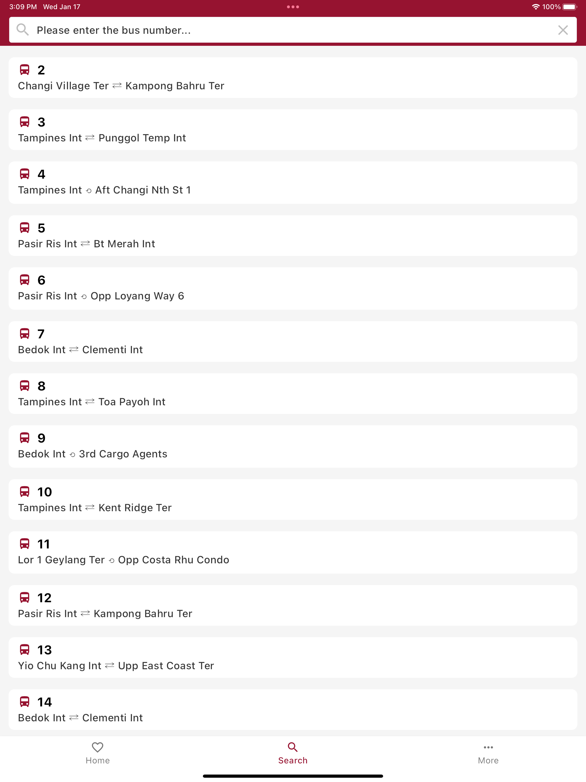 SG Bus Tracker - Real-time Bus