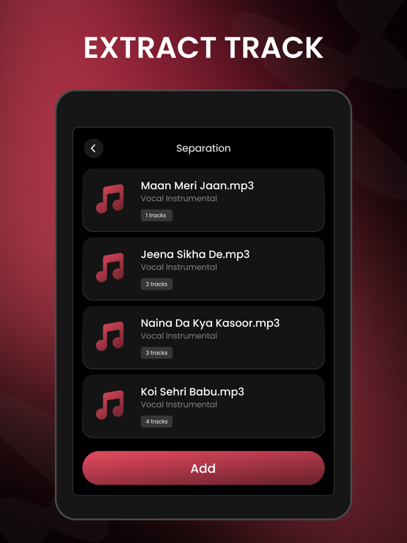Song Vocal Remover - Music Ext iPad screenshot 6 - Music app