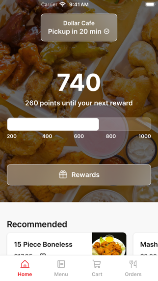 Dollar Cafe iPhone screenshot 1 - Food & Drink app