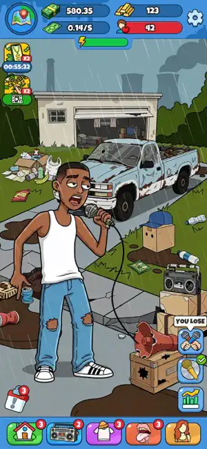 Rap Star:Idle Clicker iPhone screenshot 1