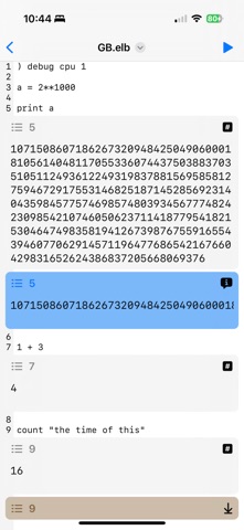 Elaborate Calculator screenshot