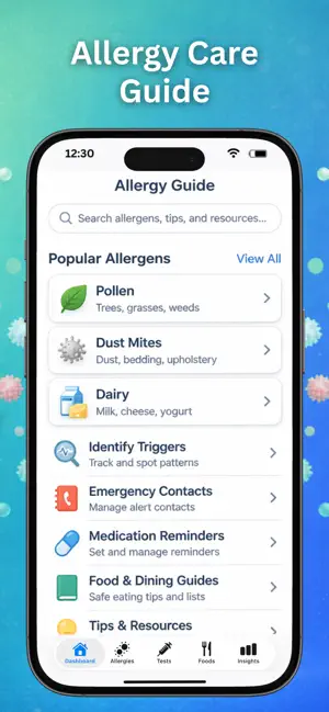 Allergy Test+ iPhone screenshot 3