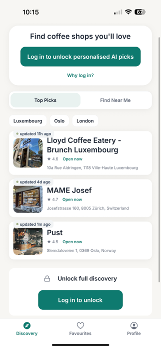 My Coffee Radar Screenshot 1 of 6