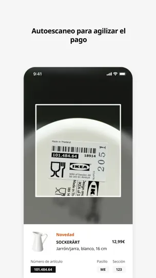 Captura de pantalla de IKEA en iPhone 7