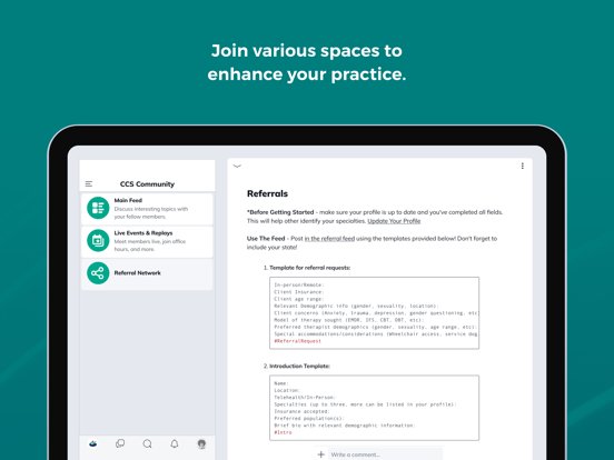 CCS Community iPad screenshot 3 - Business app