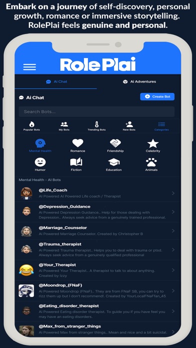 RolePlai - Ai Chat Bot Screenshot