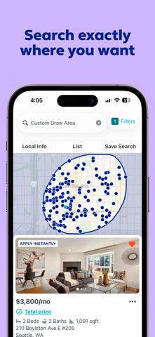 Trulia Rentals iPhone screenshot