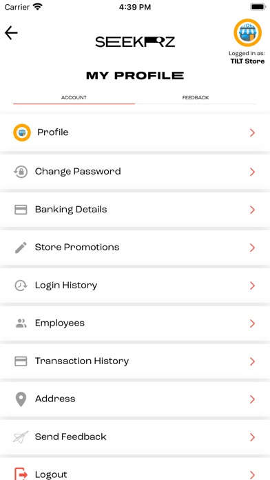 Seekrz Stores Screenshot