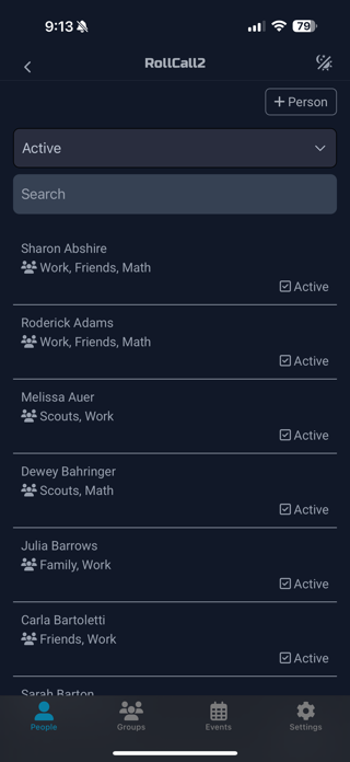 RollCall2 Screenshot 1 of 8