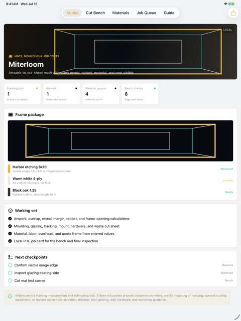 Miterloom: Framing Studio screenshot 2