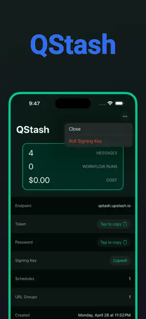 Upstash Redis & QStash — Stash iPhone screenshot 2