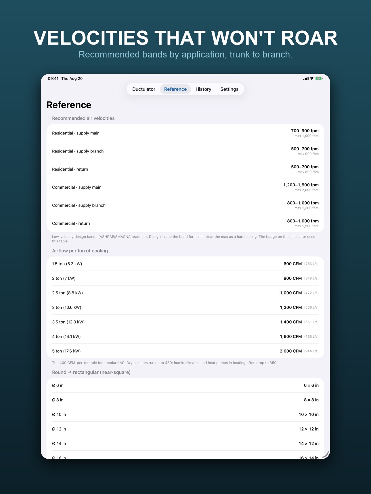 Screenshot 8 of DuctCalc: HVAC Ductulator