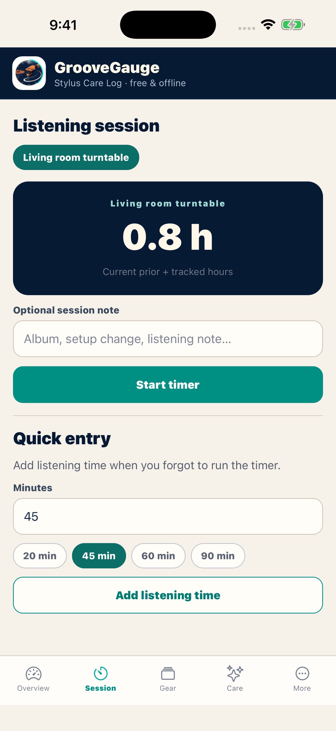 Screenshot 2 of GrooveGauge: Stylus Care Log