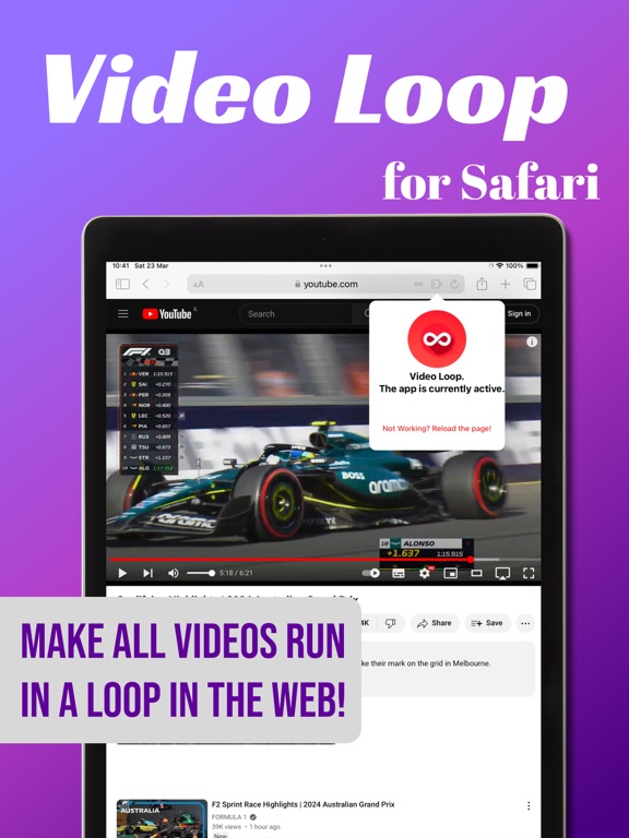 Screenshot #4 pour Video Looper - for Safari