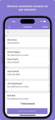 Backup all contacts and export screenshot