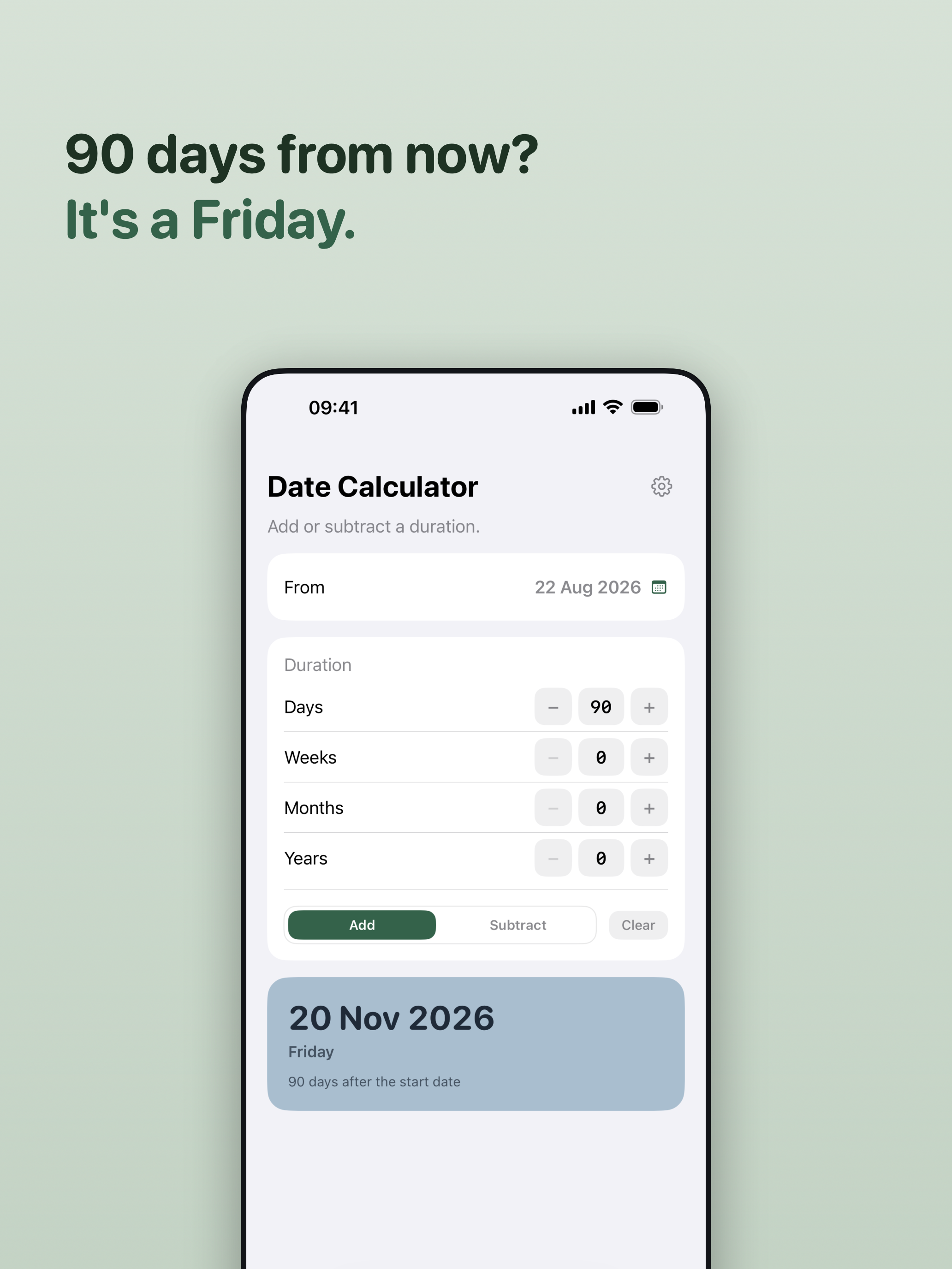 Simple Date Calculator screenshot 8