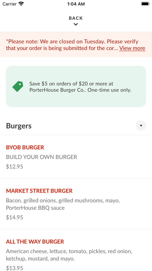 #3. PorterHouse Burger Company (iOS) 由: We Speak Burger, LLC