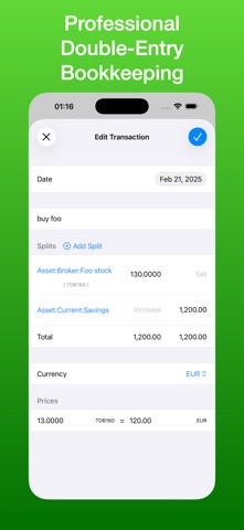 MyLedger: GnuCash Companion iPhone screenshot