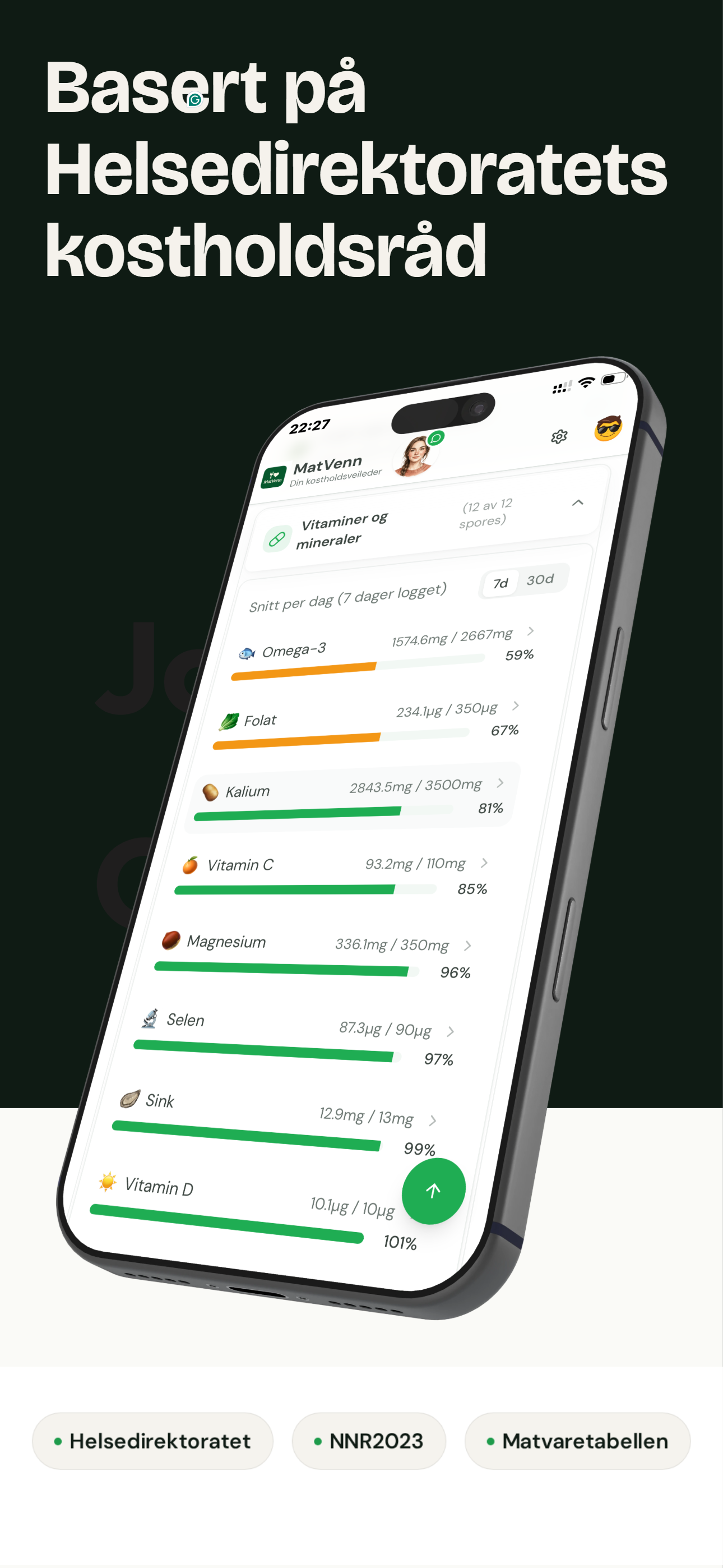 MatVenn — norsk kostholdsapp screenshot 5