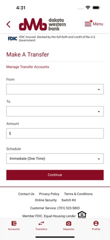 DWB Mobile Banking Screenshot 5 of 6
