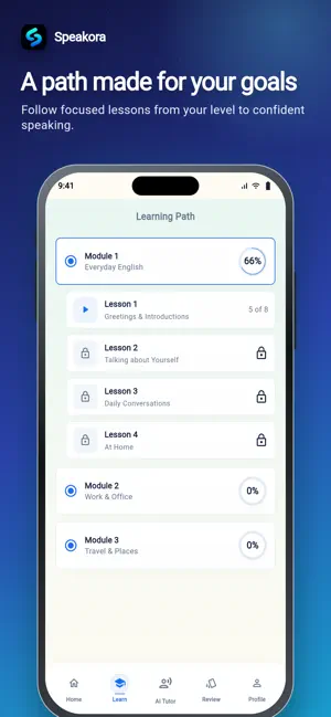 Speakora: AI English Coach screenshot 1