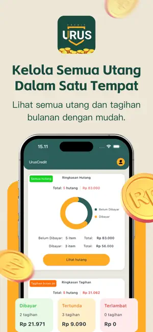 UrusCredit – Kelola Utang iPhone screenshot 1