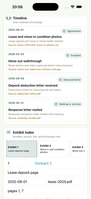 Small Claims Evidence Binder screenshot 3