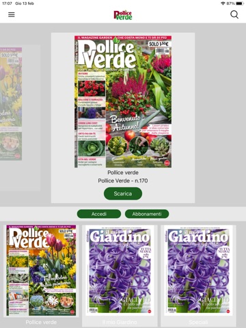 Pollice Verde Magazine iPad screenshot