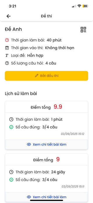Azota Student Screenshot 4 of 6