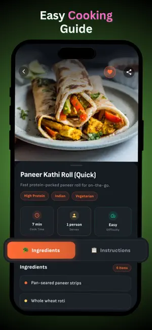 High Protein Vegetarian Recipe screenshot 3