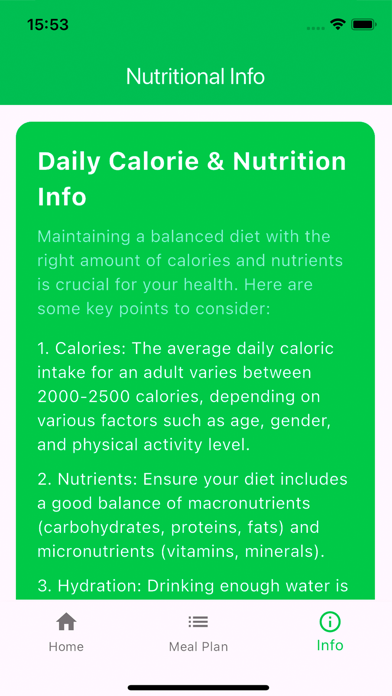 Smart Meal Planner Screenshot
