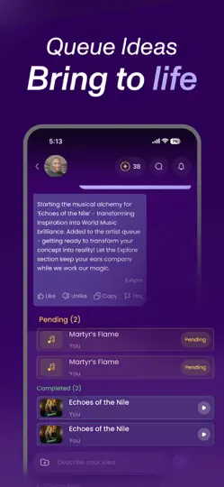 Captura de pantalla de Song GPT AI Song & Music Maker en iPhone 4
