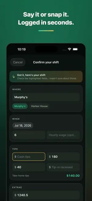 Tiplo: Server Tip Tracker screenshot 1