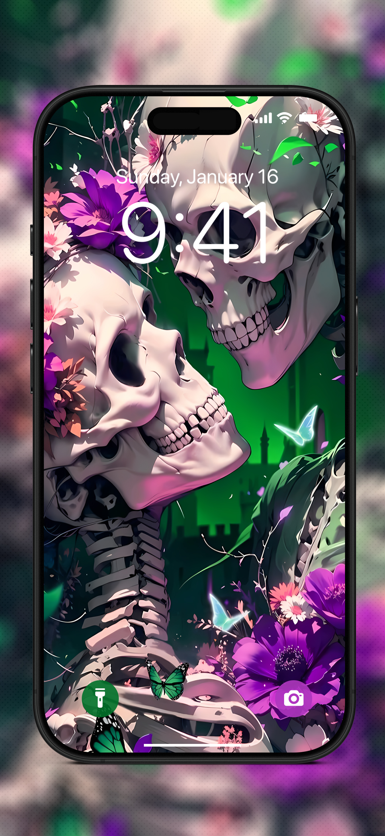 Skull Background 4K