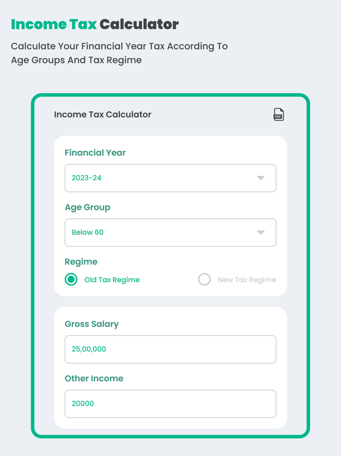 Income Tax Calculator - India