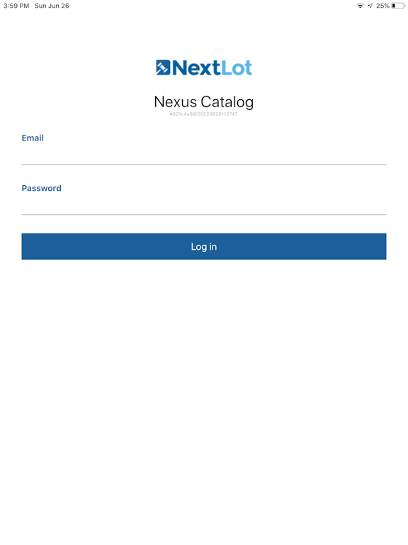Nextlot Nexus Catalog iPad screenshot 1 - Business app