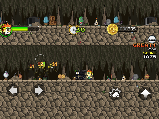 Dan The Man Platformer iPad app afbeelding 7