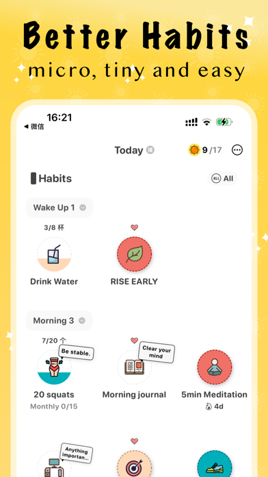 ShineDay - Habit Tracker Screenshot 1 - AppWisp.com ShineDay - Habit Tracker Screenshot 1 - AppWisp.com