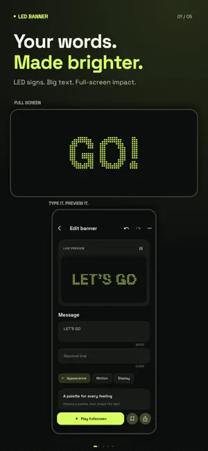 LED Banner Glow Scrolling Text screenshot 1