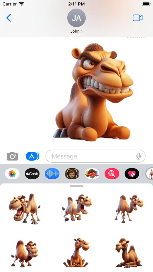 #6. Angry Camel Stickers (iOS) 由: Paul Scott