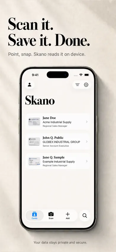 Skano: Business Card Scanner screenshot 5