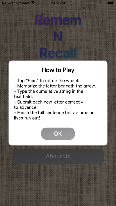 Remem N Recall Screenshot