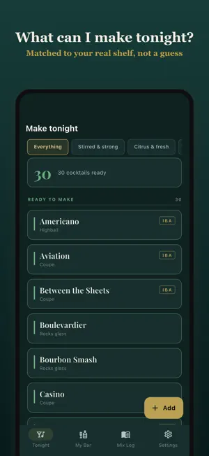 BarNook — Home Bar & Cocktails screenshot 1