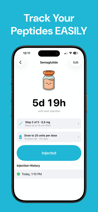 Peptide Tracker: Cycle Screenshot 1 of 3