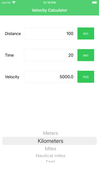 Screenshot #2 pour Velocity Calc and Converter