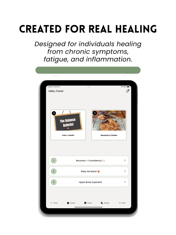 Balance: Fitness for Healing iPad screenshot 1 - Health & Fitness app